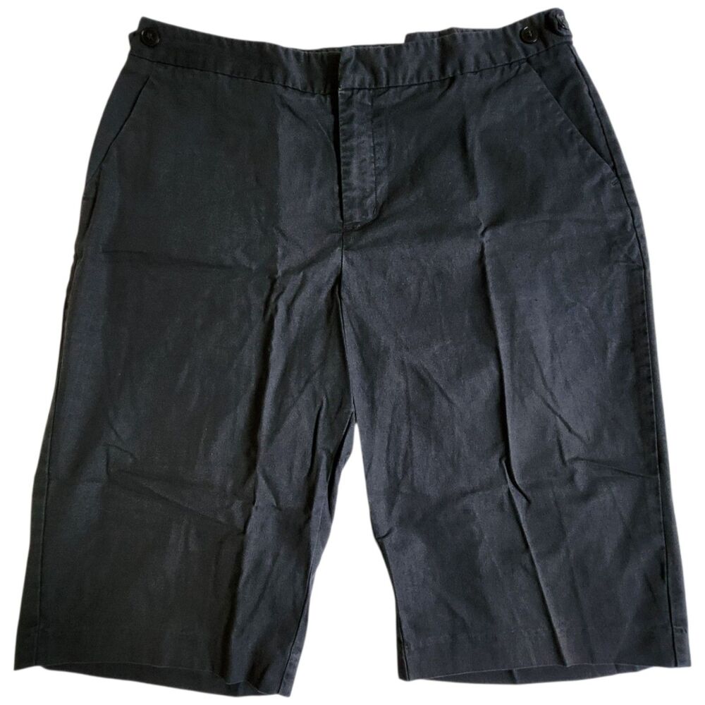 Bamboo Traders Black Bermuda Shorts Sz 10